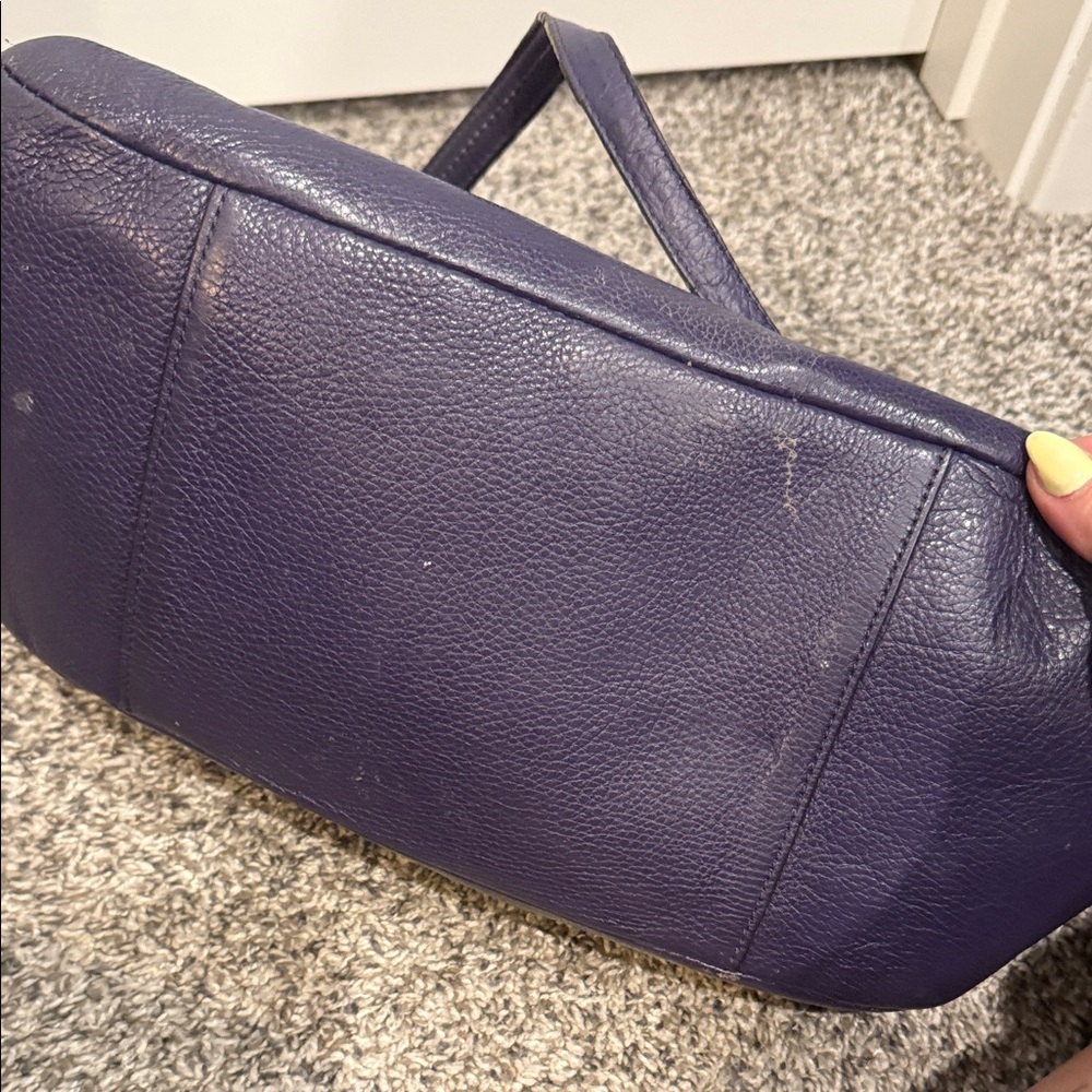 Coach Leather purple Tote Bag - Coach Pebble Leather Shoulder Bag violet - Picture 8 of 9